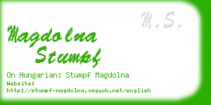 magdolna stumpf business card